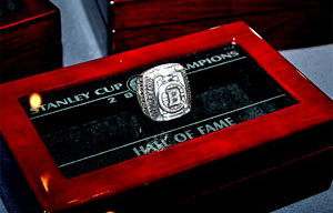 The 2011 Boston Bruins Stanley Cup ring has been added to the Stanley Cup Championship display at the Hockey Hall of Fame