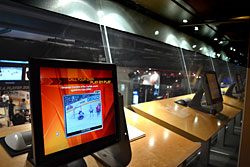 TSN/RDS Broadcast Pods overlooking the rink area.