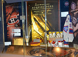 The New Acquisitions display offers visitors a sneak peak of the artifacts that were recently added to the Hockey Hall of Fame's magnificent collection.