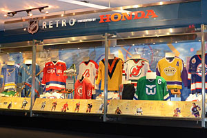 'NHL Retro' display