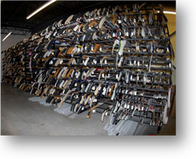 The D.K. Doc Seaman Hockey Resource Centre hockey stick storage facility has 9 double-sided hockey stick racks, each containing 9 shelves (per side) of storage space that can each hold up to 25 sticks (per shelf), for a capacity of over 4000 sticks, not including what's on display at any given time.