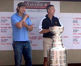 Brent Sopel and the Stanley Cup spent some time at the Denis Savard Celebrity Golf Tournament