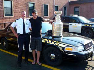Nathan Horton and Lord Stanley spent some time at the Ontario Provincial Police dispatch.