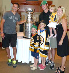 Former teammates such as Shean Donovan joined in the celebration.