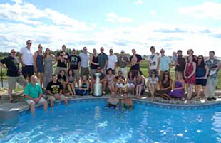 riends gathered at Chris Kelly’s house to celebrate the Bruins 2011 Stanley Cup championship.