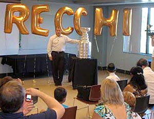 Mark Recchi and the Stanley Cup visited the Royal Inland Hospital in Kamloops, BC.