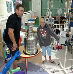 Johnny Boychuk and Lord Stanley spent some time at the Stollery Children's Hospital in Edmonton, AB.