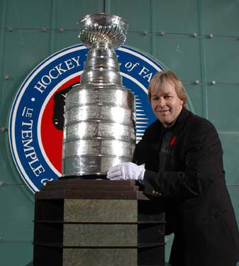 'Cup Keeper' Phil Pritchard has been travelling with the Stanley Cup for 23 years.