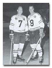 Bobby Hull and Gordie Howe