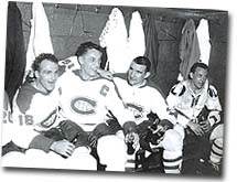 The Habs Dressing Room was home to many a celebration