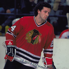 A defender with star power, Doug Wilson was named to the NHL All-Star Game eight times (O-Pee-Chee/HHOF).