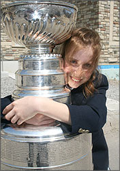 The Stanley Cup Visits HHOF Writing Challenge Grand Prize Winner at School