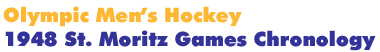 1948 St. Moritz Men's Hockey Games Chronology