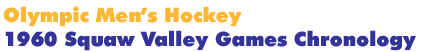 1960 Squaw Valley Men's Hockey Games Chronology