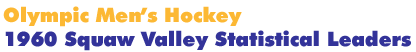 1960 Squaw Valley Men's Hockey Statistical Leaders