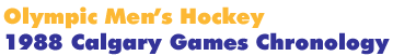 1988 Calgary Men's Hockey Games Chronology