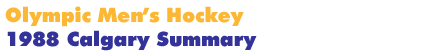 1988 Calgary Men's Hockey Summary
