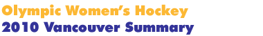 2006 Turin Women's Hockey Summary