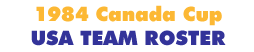 Canada Cup 1984 USA Team Roster