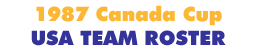 Canada Cup 1987 USA Team Roster