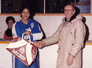 Beginning in the late 1970s, Angela James played in the Ontario Women's Hockey Association leading her team to numerous OWHA league and provincial titles.