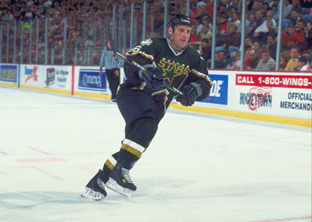 Brett Hull scored the Stanley Cup-winning goal for the Dallas Stars in triple overtime in 1999.