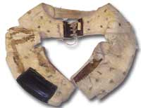 Terry Sawchuk's game-weathered shoulder and arm pad.