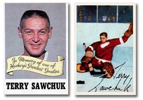 Terry Sawchuk hockey cards