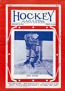 Frank Boucher gracing the cover Hockey Magazine
