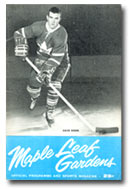 Maple Leaf program with Dave Keon on the cover