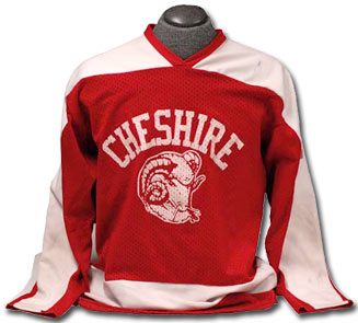 Cheshire High School jersey worn by Brian Leetch in 1983-84