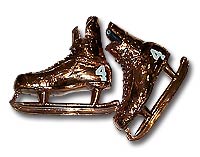 Bobby Orr's 1970 Stanley Cup winning goal skates that were later bronzed-plated