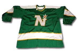 Gump Worsley's Minnesota North Stars' jersey from his 1973-74 season