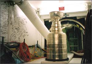 The Stanley Cup at NASA's Wall of Fame