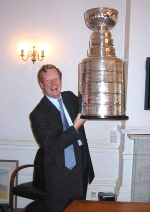 Stanley with his great-great grandfather's cup