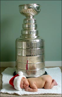 Baby Cole Hutchinson and the Stanley Cup