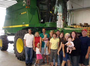 Nick Boynton and family at the Boynton Bros. Sod Farm in Nobleton, ON.