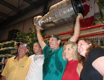 Nick Boynton celebrated with family and 200 friends at the Boynton Bros. Sod Farm in Nobleton, ON.