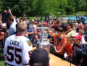 A reception was held at Brantwood Park for Ben Eager and the Stanley Cup