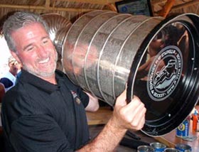 Mike Haviland is all smiles carrying Lord Stanley to various locations along the Jersey shore