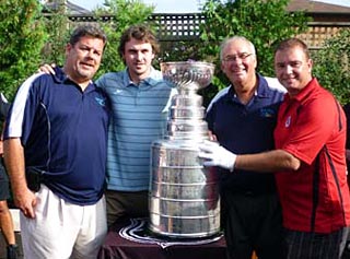 Cup Keeper Howie Borrow and Dave Bolland