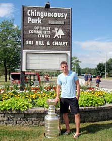 Tyler Seguin brought the Stanley Cup Chinguacousy Park. (Walt Neubrand/Hockey Hall of Fame)