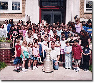 Devils' defenseman Tommy Albelin brought something very special to his daughter Amanda's show-and-tell class.