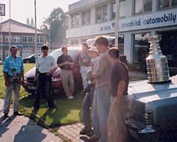 Richard Smehlik brought the cup to a car dealership specializing in American vehicles in Ostrava, Czech Republic.