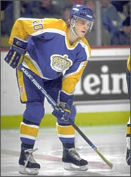 LOS ANGELES, CA - JUNE 14: Ice hockey player Luc Robitaille (R