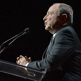 With Bettman at the helm the NHL has introduced games outside North America, including China, England, Finland and Sweden. (Matthew Manor/Hockey Hall of Fame)
