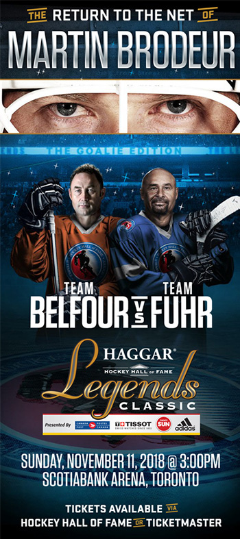 Hockey Hall of Fame Legends Classic Game - Team Belfour vs Team Fuhr