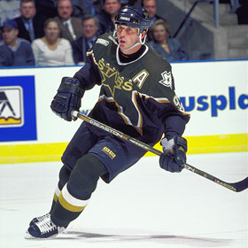 Mike Modano of the Dallas Stars skates during a hockey game against