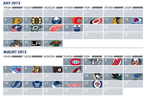 list of all nhl teams alphabetically 