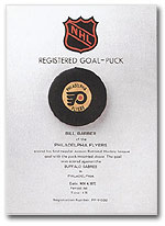 Bill Barber's First NHL Goal plaque